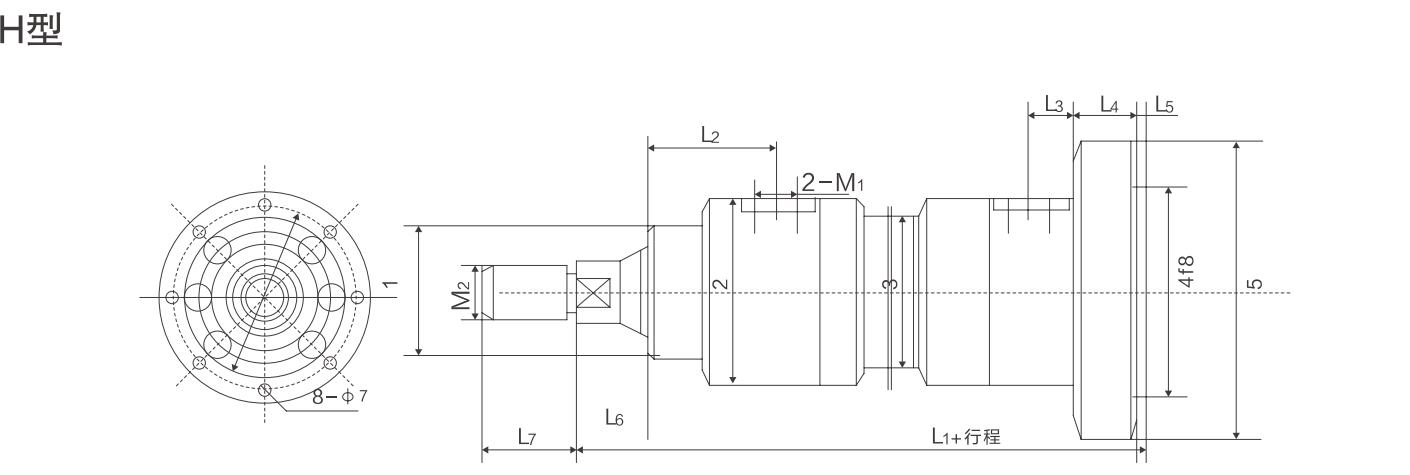Гидроцилиндр типа YG-H (2)